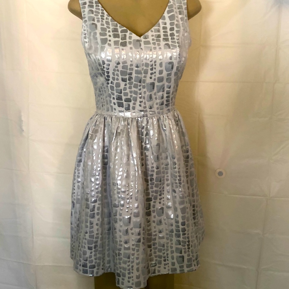 Jacki-O silver party dress